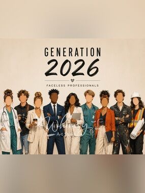 Generation 2026 Wall Art Print - Faceless Professionals in Neutral Tones